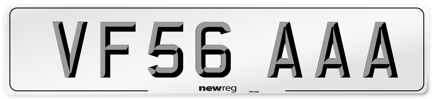 VF56 AAA Number Plate from New Reg